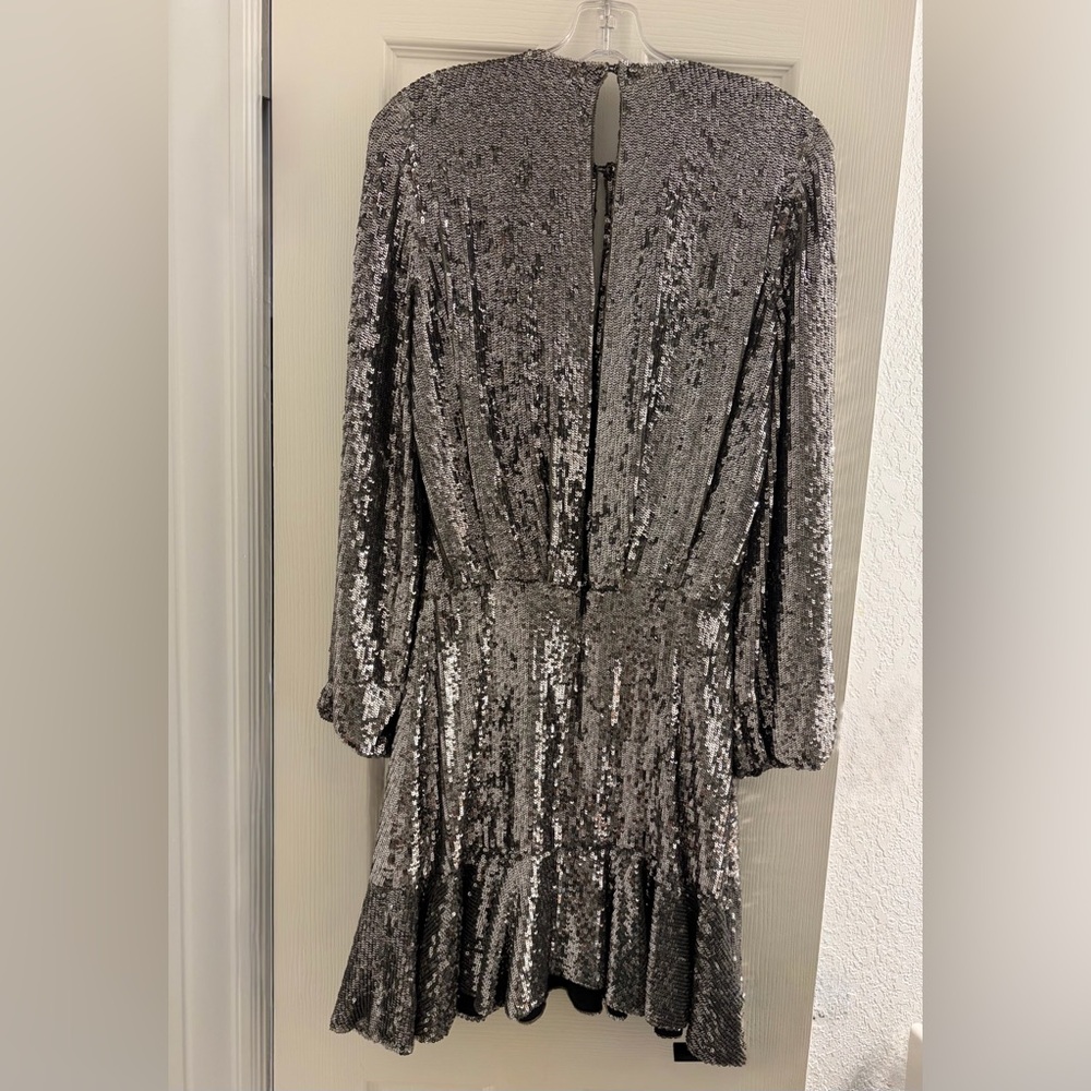 Alexis Metallic Long Sleeve Dress